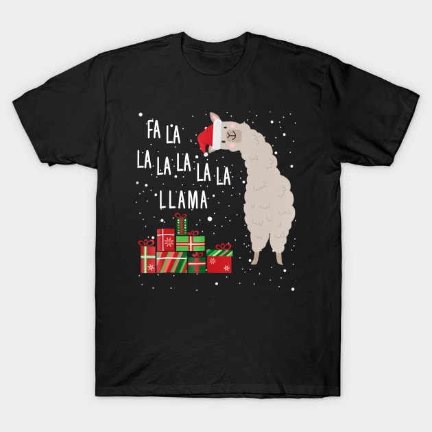 Fa La La Llama Lover - Llama Christmas T-Shirt by JaydeMargulies